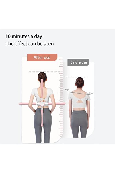 fulina Posture Corrector Yoga Cross Stick,Yoga Sticks Stretching Tool,Hunchback Corrector, Retractable Desi