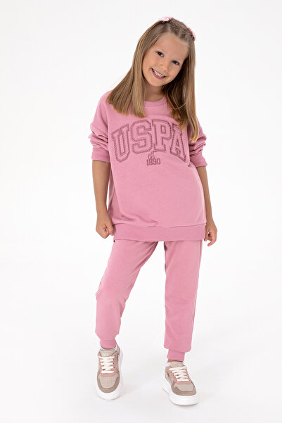 U.S. Polo Assn. Kız Çocuk Gül Kurusu Eşofman Takımı 50318951-VR026