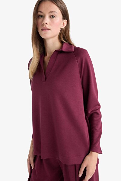 DeFacto Regular Fit Kayık Yaka Uzun Kollu Tunik F9615AX25AU