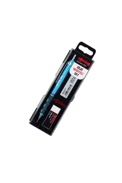 Rotring مجموعة مدرسية متعددة الاستخدامات + ممحاة صغيرة هدية 0.7 ملم أزرق فاتح...