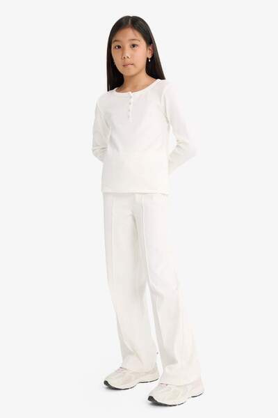 DeFacto Girl's 2-Piece Set Ribbed Camisole Long Sleeve T-Shirt Sweatpants G0118A825Au