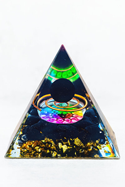 NehirTaş Sertifikalı Pembe Kuvars Doğal Taş Piramit Model Orgonit