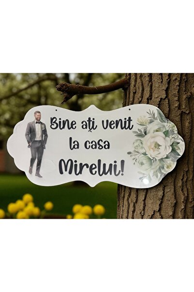 OEM Placuta Bine ati venit la casa Mirelui, VERDE, 67x31cm, MDF