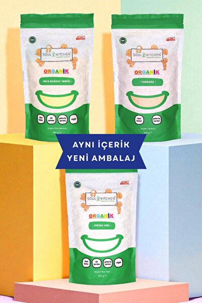 Soul Kitchen Organik Ürünler Organik Sertifikalı İnce İrmik Pirinç Unu Tarhan...