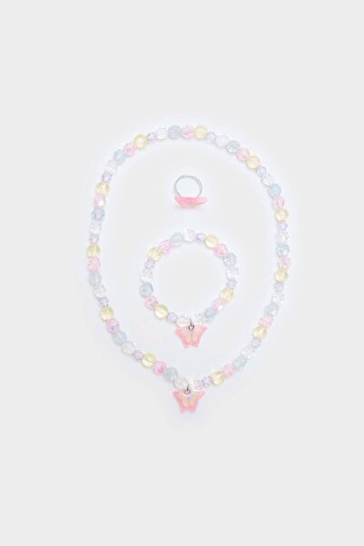 DeFacto Girl's Colorful Necklace Earring Bracelet Set F6888A8Ns