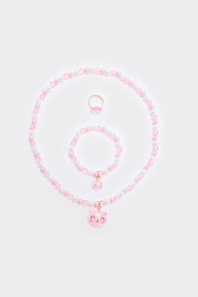 DeFacto Girl's Colorful Necklace Earring Bracelet Set F6889A8Ns