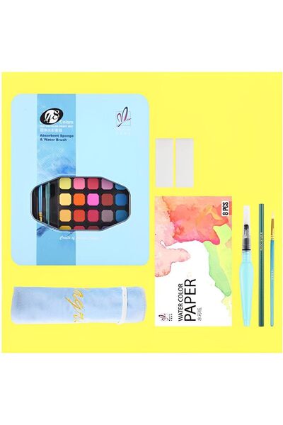 fulina Watercolor Paint Set, 48 Colors Non toxic Washable Watercolor Paint Set with Brushes, Perfect for Ki