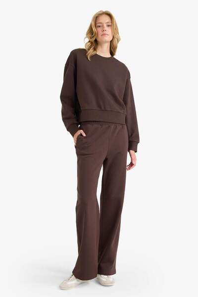 DeFacto Straight Fit Basic Düz Cepli Yüksek Bel Eşofman Altı B8571AX25AU