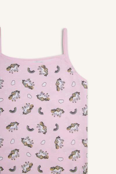 DeFacto Kız Çocuk Desenli 2'li Atlet F8651A825AU