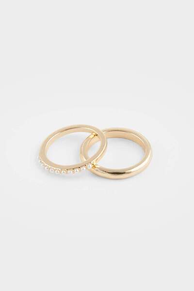 DeFacto Women's 4-Piece Gold Ring F6860Axns