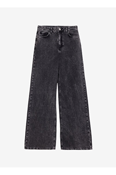 Jeep Flare Yüksel Bel Siyah Kadın Denim Pantolon J4WL-PNT7009