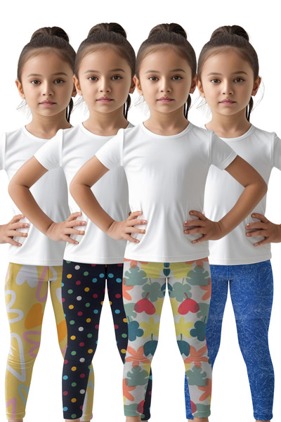 Dolce Destino طقم بنطلونات أطفال - طقم مكون من 4 قطع، طقم بنطلونات أطفال بنات...