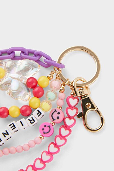 DeFacto Women's Colorful Heart Detailed Charm Keychain F6959Axns