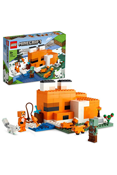 LEGO ® Minecraft® Tilki Kulübesi 21178 – 8+ Çocuklar İçin Yaratıcı Oyuncak Yapım Seti (193 Parça)
