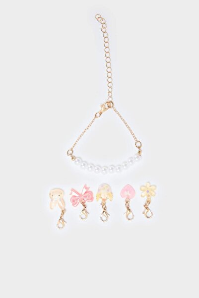 DeFacto Kız Çocuk 6'lı Çıkarılabilir Charmlı İncili Bileklik F6886A8NS