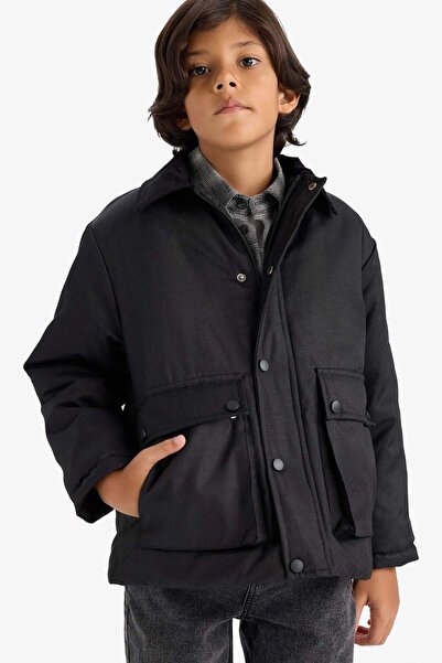 DeFacto Erkek Çocuk Polo Yaka Çıtçıtlı Mont D5903A825AU