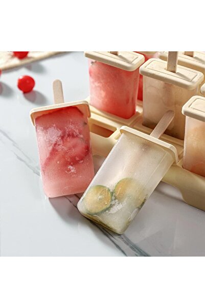 fulina 1 Set Popsicle Molds Set Ice Pop Molds Reusable Popsicle Holders with Wood Sticks Homemade Popsicle
