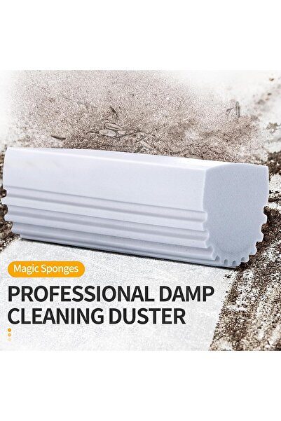 fulina 4Pack Damp Clean Duster Sponge, Magic Sponge Eraser, Reusable Damp Dusting Sponge Household Cleaning