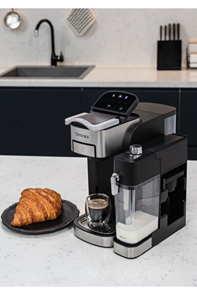 Omnex Ox-Pro2 Capsule and Ground Coffee Espresso Machine 20 Bar Pressure Milk Frother Latte & Cappuccino