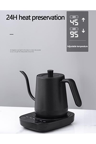 fulina Electric Kettle - 304 Stainless Steel Coffee and Tea Pot, Automatic Temperature Control and Constant