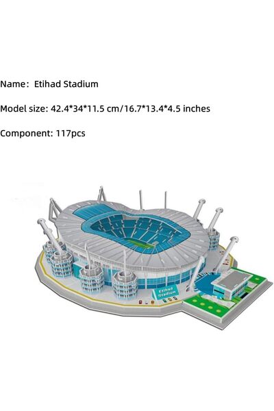 fulina Classic Football Stadium Puzzle,3D Puzzle Soccer Club Venues,3D Paper Model Building Puzzle Kit, Soc