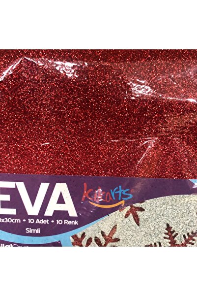 Muka Renkli Simli A4 Eva Tabaka 10lu  (Pakette Tek Renk)