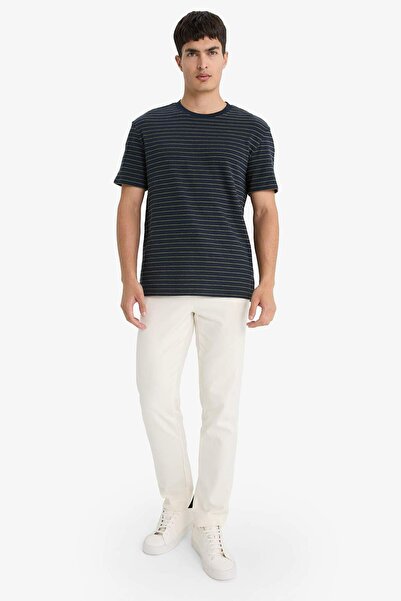 DeFacto Regular Fit Crew Neck Striped Short Sleeve T-Shirt E8198Ax25Au