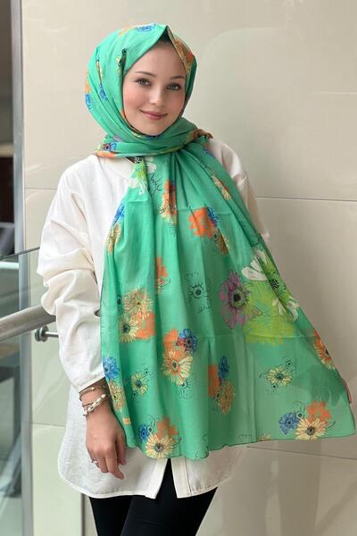 ipekevi 1340 șal din bumbac cu o singură floare