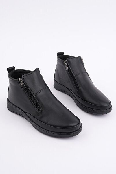 MUGGO FENİKS Hakiki Deri Çift Fermuarlı Kadın Bot