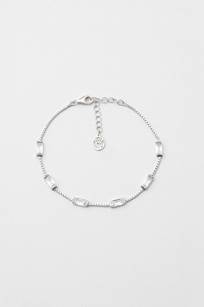 So CHIC... Berrak Güzellik 18 Ayar Beyaz Altın Kaplama Gümüş Bileklik