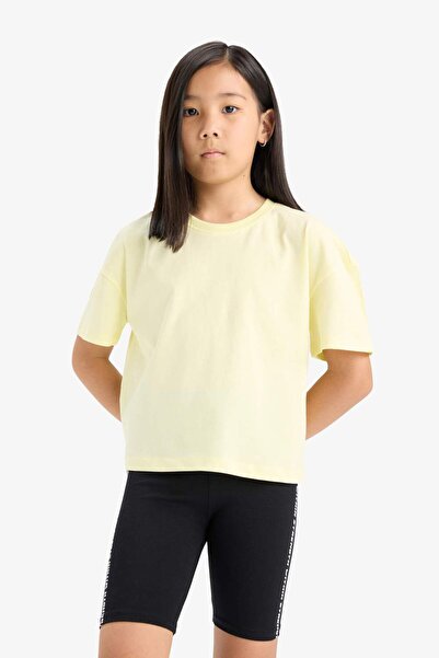 DeFacto Girl's Relax Fit Crew Neck 2-Pack Short Sleeve T-Shirt D9435A825Sm