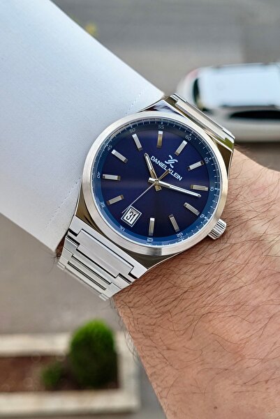 Daniel Klein Kadranı Lacivert Kordonu Silver Renk 24 Ay Garantili 42 Mm Fonks...