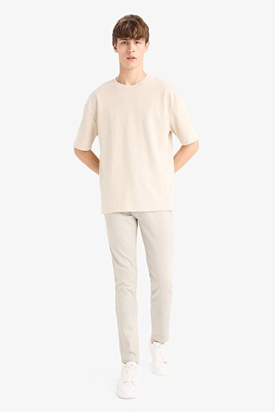 DeFacto 100% βαμβάκι Pedro Slim Fit Skinny Fit Κανονική μέση στενή πόδια τζιν παντελόνι F9796AX25AU