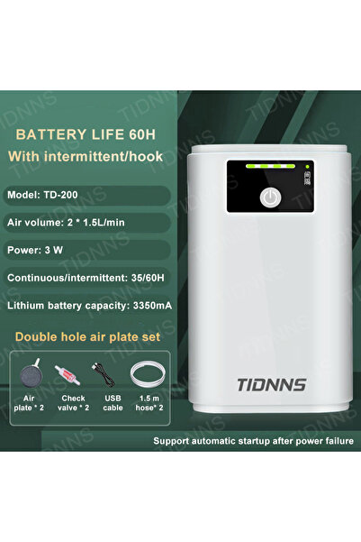 Choice TD-200B PLATE Aquarium Fish Tank Oxygen Pump Charging Dual-Purpose Air Pump Usb Lithium Battery Hous