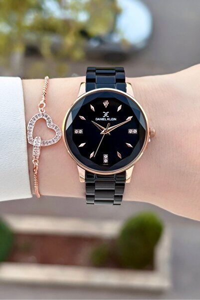 Daniel Klein Kasası Bakır Kordonu Siyah Renk 24 Ay Garantili 34 Mm Kadın Kol ...