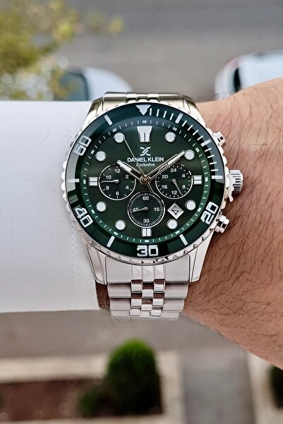 Daniel Klein Kadranı Yeşil Kordonu Metalik Renk 2 Yıl Garantili 44 Mm Gösterg...