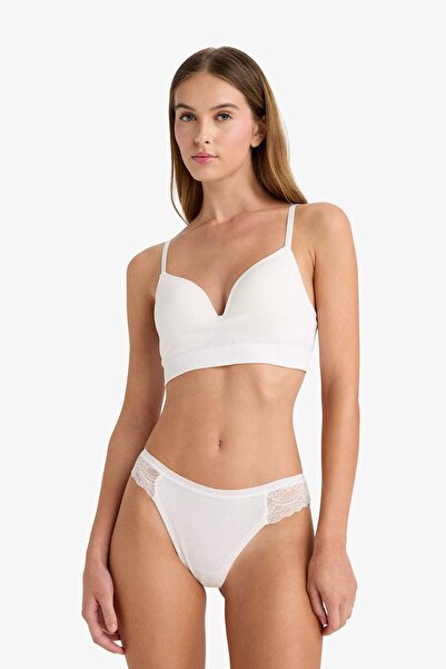 DeFacto Lace Detailed Ribana 2-Piece Brazilian Panties-Fall in Love F6603Ax25Hs