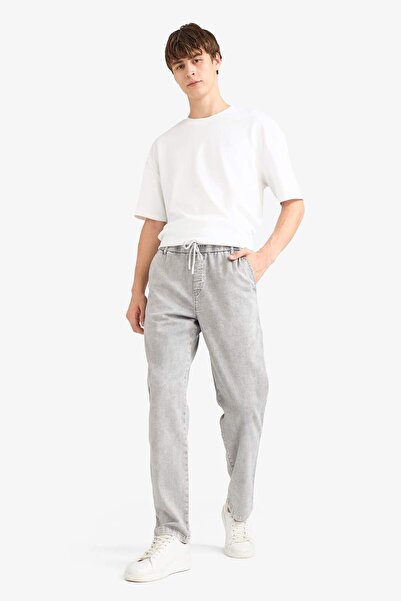 DeFacto Wide Leg Geniş Paça Beli Bağcıklı Jean Kar Yıkamalı Pantolon G1216AX25AU