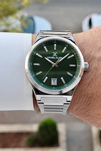 Daniel Klein Kadranı Yeşil Kordonu Metalik Renk 2 Yıl Garantili 42 Mm Gösterg...