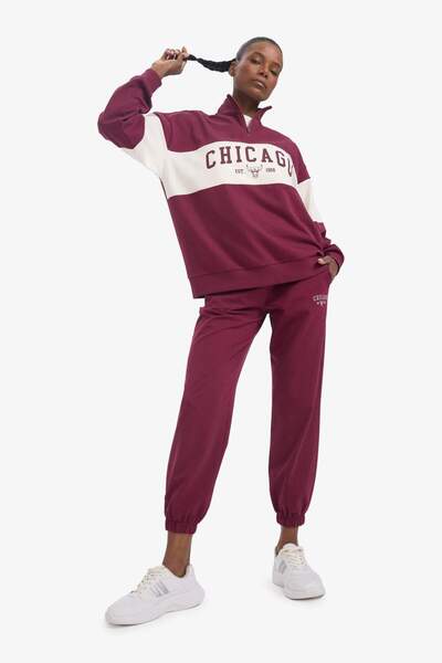 DeFacto DeFactoFit NBA Chicago Bulls Standart Fit Cepli Jogger Paça Standart Boy Pantolon E8917AX25AU