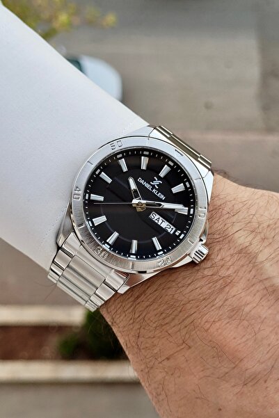 Daniel Klein Kadranı Siyah Kordonu Silver Renk 24 Ay Garantili 43 Mm Fonksiyo...
