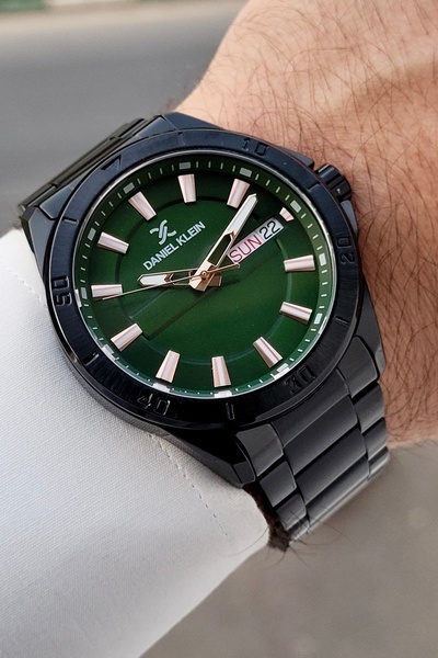 Daniel Klein Kadranı Yeşil Kordonu Siyah Renk Ayarlanabilir Kordonlu 43 Mm Fo...
