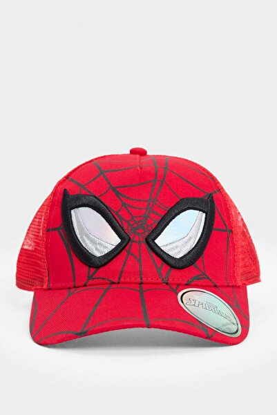 DeFacto Erkek Çocuk Marvel Spiderman Desenli Dokuma Cap Şapka F5333A825SM