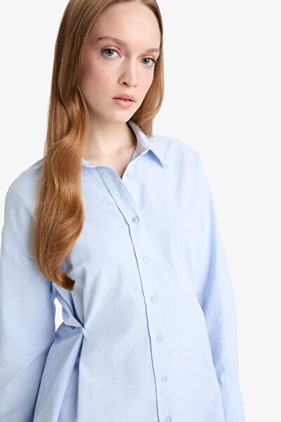 DeFacto Regular Fit Oxford Uzun Kollu Tunik G0060AX25AU