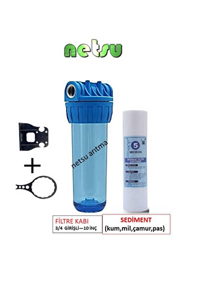 netsu arıtma 3/4 Girişli-10 İnç-Daire/Bina Girişi Su Arıtma Cihazı Ve Sedimen...