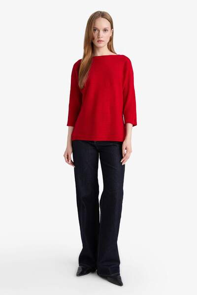 DeFacto Boat Neck Knitwear Sweater D7670Ax25Wn