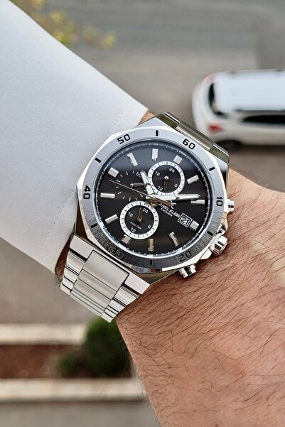 Daniel Klein Kadranı Siyah Kordonu Silver Renk 24 Ay Garantili 42 Mm Fonksiyo...