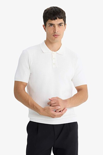DeFacto Standart Fit Polo Yaka Triko Kısa Kollu Tişört F4947AX25AU