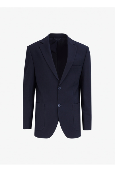 Fabrika Lacivert Erkek Yün Karışımlı Takım Elbise F4WM-TKM 2698