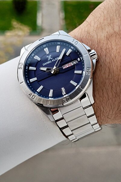 Daniel Klein Kadranı Lacivert Kordonu Gümüş Renk 43 Mm İç Göstergeleri Aktif ...